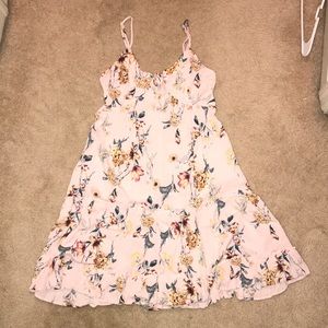 Pink floral dress